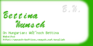 bettina wunsch business card
